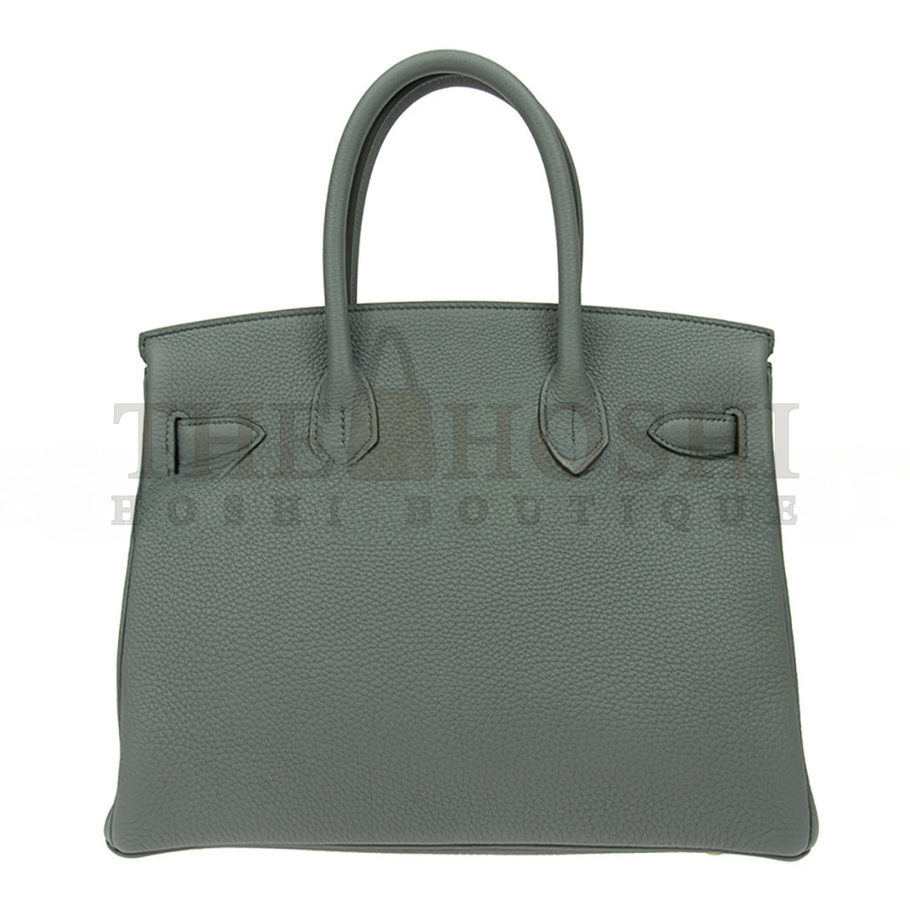 H**me5 BIRKIN 30 EPSOM LEATHER BIRKIN GREEN GOLD BUCKLE HIGH END BAG BK3063TGGP4296 (30*23*15cm) Master Quality
